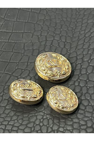 ODDA TASARIM ATÖLYESİ Gold Special Design V.A.L.E.N.T.I.No - 1-40 Size 1-36 Size 1-32 Size Button (3 Pcs)