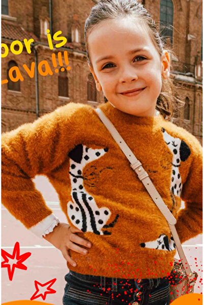 MAYORAL Pulover brodat cu incrustație de câine pentru fetiță