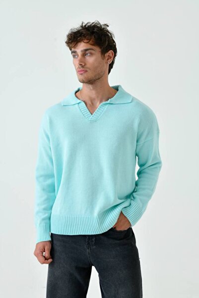Zen And Men Apricot Collar Men's Sweater
