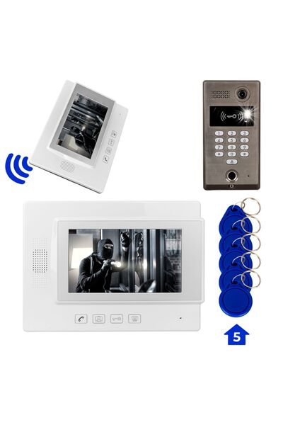 Powermaster 1 Daire 7 Nfc - Parmak İzi Girişli Görüntülü Diafon Kapı Zili Sis...