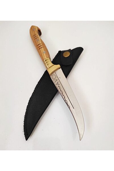 YATAĞANBIÇAK Kama Av Ve Kamp Bıçağı Ahşap Saplı Isim Yazdırılabilir Deri Kılıf Hediyeli Hançer