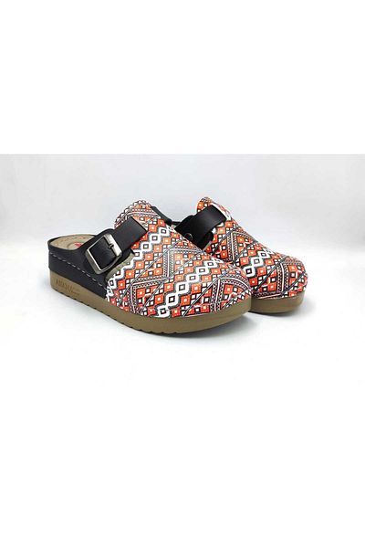 DR KLOMPA Ethnic Patterned Women's Slippers - 4 Printed Sabo Slippers