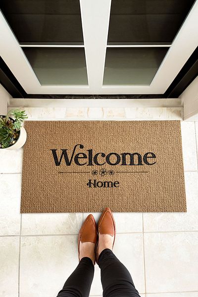 Paspas Yap Written Welcome Home Mat - Door Front Design