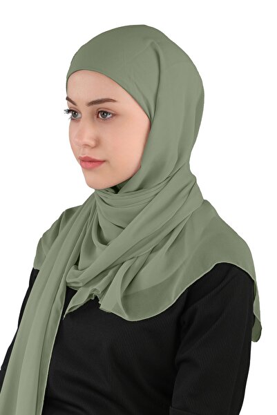 Ecardin Premium Hijab Σιφόν Υφασμάτινο Σάλι - St 100 Khaki