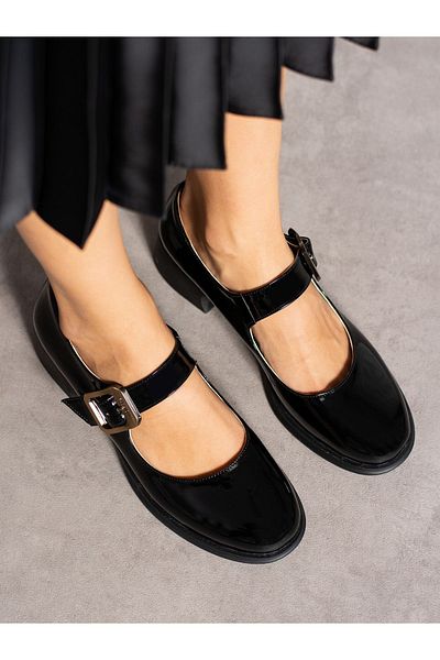 Alemdar Shoes Lorex Women's Loafer with Black Patent Leather Helmet