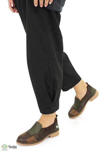 Mammamia Orthopedic Genuine Leather Women's Shoes - Laceless, Classic Style M25/Ka3595