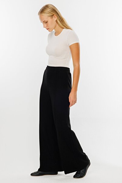 Hooopstore Compact Cotton Black Trousers - Elastic Waist
