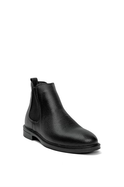 Ayakkabı Fuarı Elit Sl01 Men's Genuine Leather Chelsea Boots Black