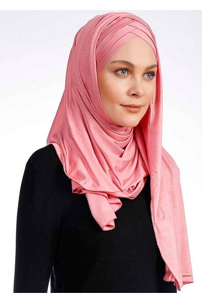 Ecardin 3x Άνετο σάλι Cross Lycra - St 059 Dusty Rose