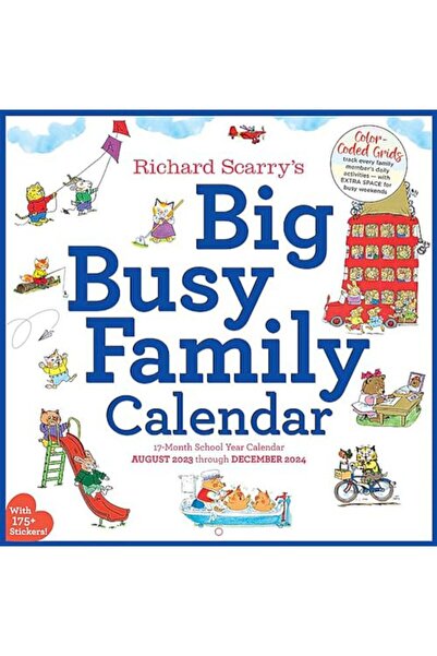 Hachette تقويم حائط ريتشارد سكارى للعائلة الكبيرة المزدحمة لعام 2024 يتتبع ال...