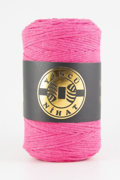 Yüncü Nihat Pamuk Makrome Ipi (207) PEMBE 200gr 200mt Cotton Zincir Makrome Ç...