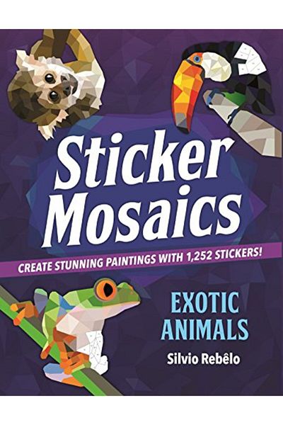 Macmillan Distribution Sticker Mosaics Exotic Animals Create Stunning Paintings With Stickers