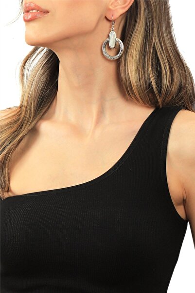 LABALABA Kadın Antik Gümüş Kaplama Elips Boncuk Detaylı Navajo Simge Formlu S...