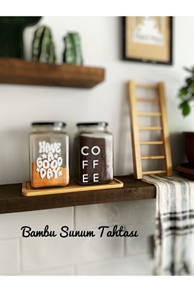 Atölye Merdiven Bamboo Sunum Tahtası Yağlık atlısı / kavanoz altlığı