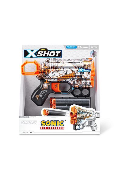 X-Shot جلود Menace Sonic Blue (8 DARTS) - ريترو