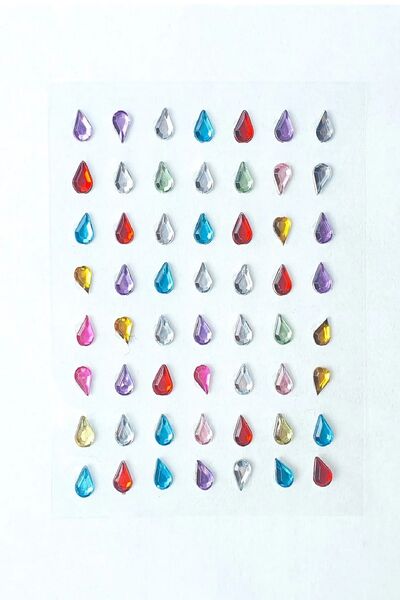 Vücut Ve Yüz Taşı Stickers Tırnak Makyaj Taşı Yapışkan Festival Taşı Kristal Yüz Taşları