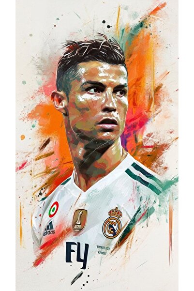 512 STORE Cristiano Ronaldo Art Duvar Poster 30x42 Çerçevesiz