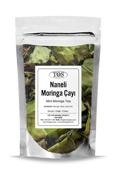 TOS The Organic Spices شاي مورينجا بالنعناع - 40 جم، الأول الجودة، نكهة النعناع