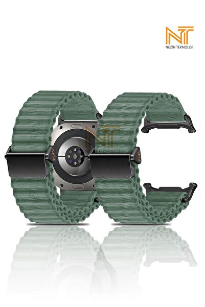 Nezih Case Samsung Galaxy Watch Ultra 47mm Uyumlu Naylon Kumaş Hasır Örgülü K...
