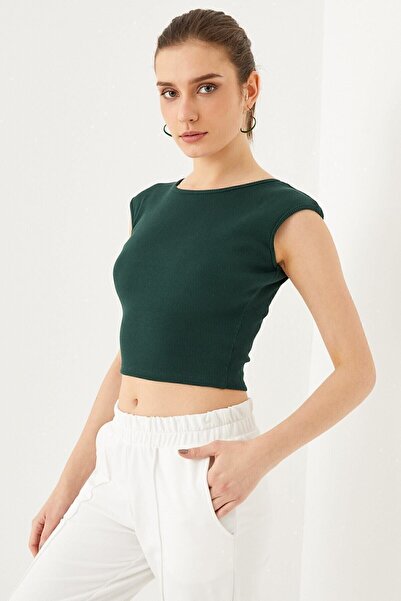 Curly Πράσινη μπλούζα καμιζόλ