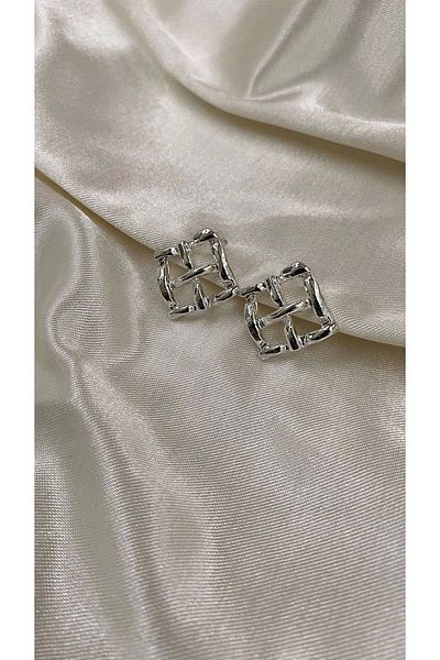 Eylülün Takısı Patterned Square Earrings - Women