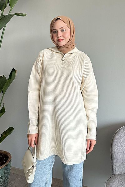 InStyle سترة تريكو إكرو - حبل رفيع وحلق
