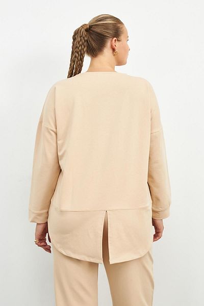 Curly BEIGE COLLAR STONE SWEATSHIRT