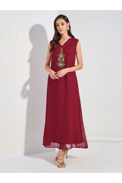 Maxim Creation By Styli Zardosi Embroidery Kaftan with Tie-Up