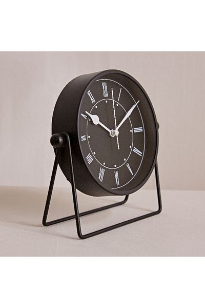 Home Box Mason Aluminium Table Clock - 19.5x6.5x18.5 cm