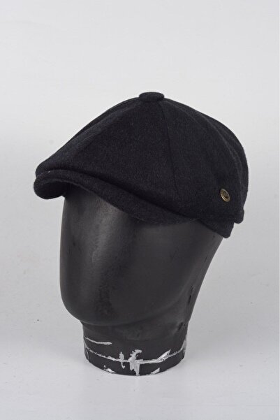 mercantoptan Зимова 8-частинна кашмірова однотонна капелюх Peaky Blinders для чоловіків