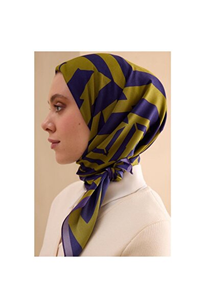 Cardion Gold Kare Eşarp-Morcivert