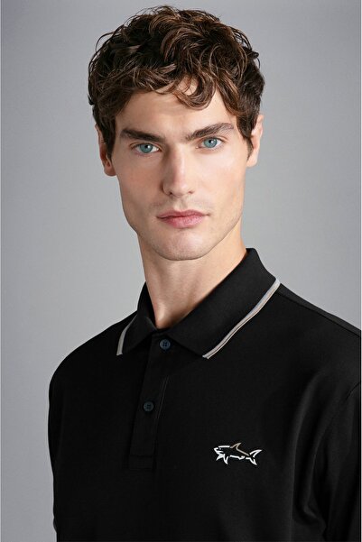 PAUL&SHARK MEN'S KNITTED POLOSHIRT C.WCOTTON