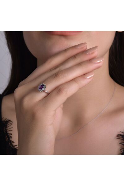 Ariş Ametist Altın Yüzük