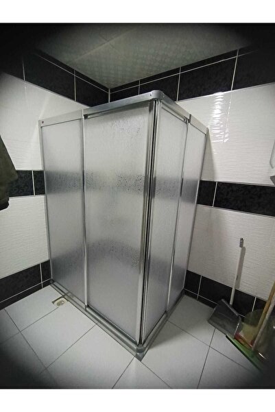 nokta duşakabin 120x80 Teknesiz Plastik Mika Camlı Duşakabin Nd408