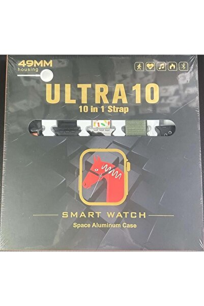 SenalStore Ultra 49 Mm 10 In 1 Akıllı Saat 10 Kordonlu Koruma Kılıflı 10in1 A...
