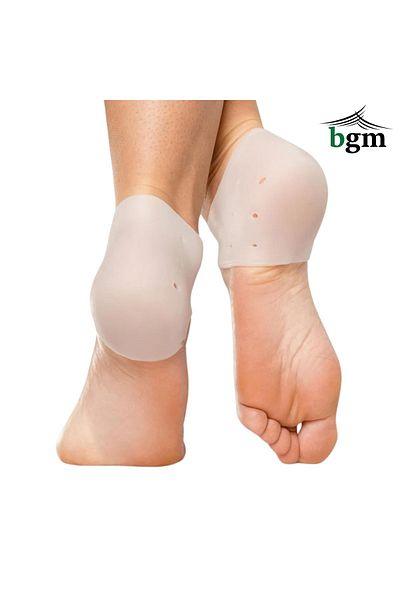 bgm Silicone Heel Sock High Quality Heel Liner Spike Sock Insoles Silicone Crack Protector