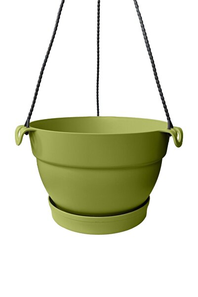 ToXA 4.5 Litre Yeşil Manolya Makreme Saksı Askılı Tabaklı Izgarasız Dekoratif...