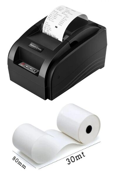 Askıcı Thermal Bill Roll - 80 mm X 30 Mt Paper, Information Plug 10 Pieces