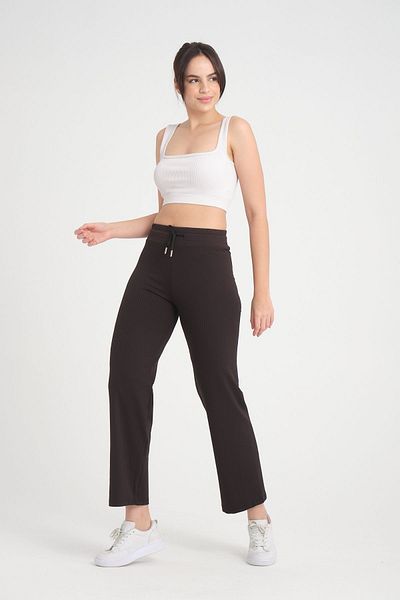 TAMPAP Pantaloni de trening pentru femei cu nervuri largi