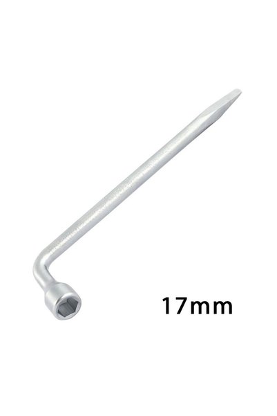 Oto Aksesuarcım L Pipo Tip Tek Kol Çelik Bijon Anahtarı 17mm