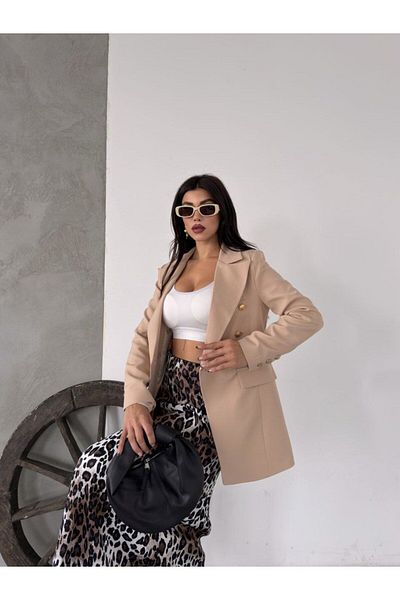 MYGİYİMİSTANBUL Jachetă blazer cu 6 nasturi aurii
