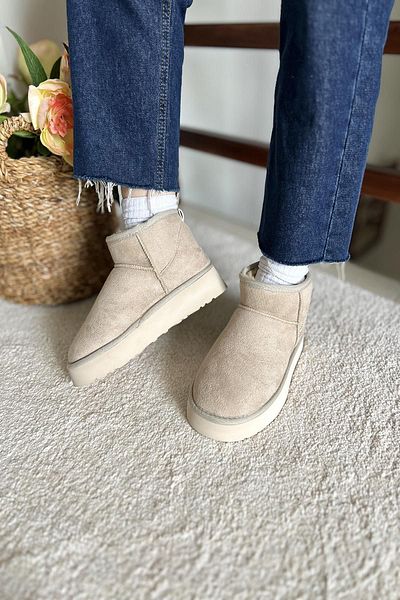 Glenz Women's Suede Ankle Boots with Fur Inside Boots & Booties TS1146