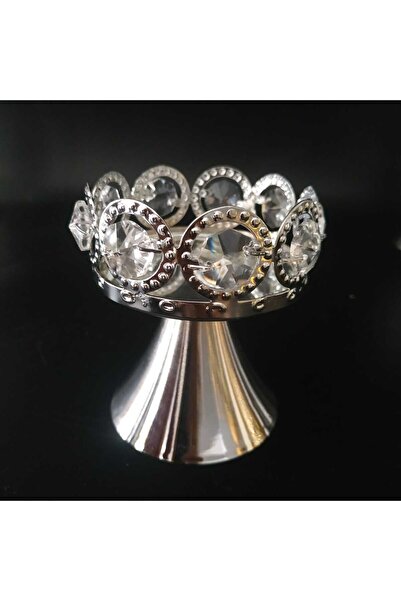 HİLALKRİSTAL Σετ 6 πολυτελείς μπολ μπισκότων - Μπολ για λουκούμια - Μπολ για μπομπονιέρες - Χρώμιο-Ασημί