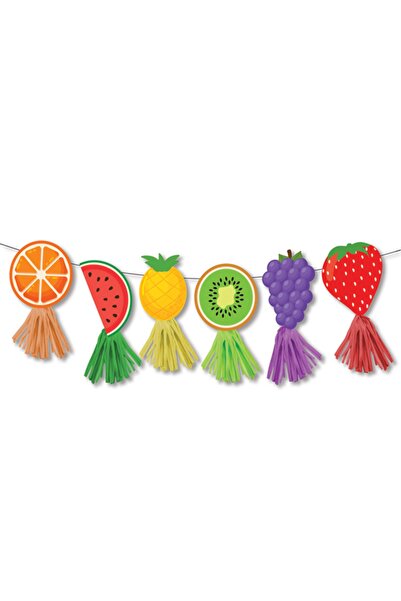 Parti Atölyesi Meyve Tema Dekoratif Banner Masaönü Sülemesi