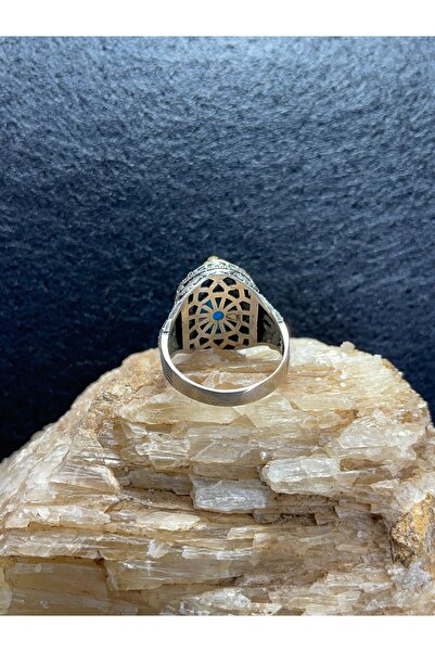 Asteria Jewelry Doğal Aquamarine Taşlı Gümüş Yüzük - 925 Ayar Özel Tasarım