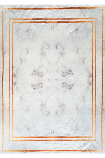 RENKLİBUTİK Modern Patterned Velvet Carpet Cover - Elastic and Non-Slip, Wash...