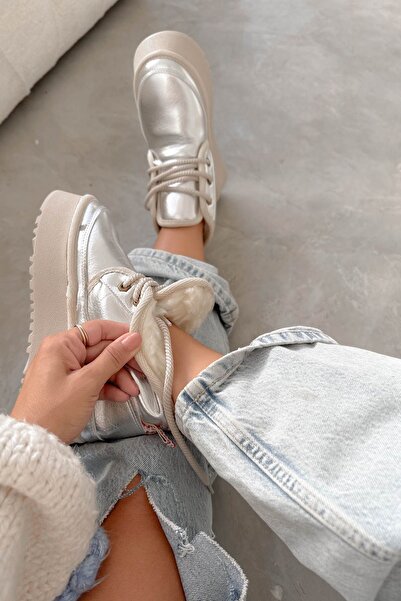 Shoebutik Μποτάκια Lolly σε ασημί χρώμα