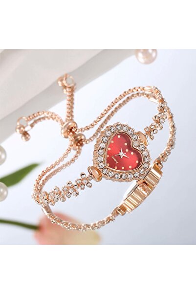 Toz Vintage Arista Heart Adjustable Vintage Retro Clock to the Wrist