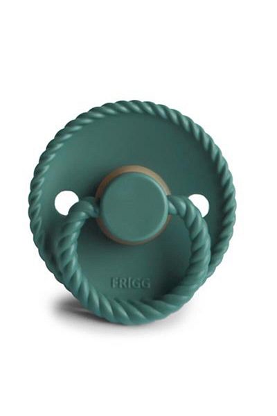 Frigg Vintage Green Rope Rubber Pacifier - 0-6 Months