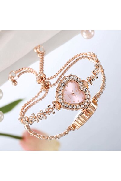 Toz Vintage Arista Heart Adjustable Vintage Retro Clock to the Wrist